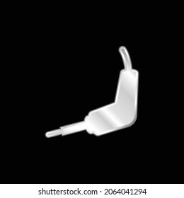 Audio Equipment Connector silver plated metallic icon