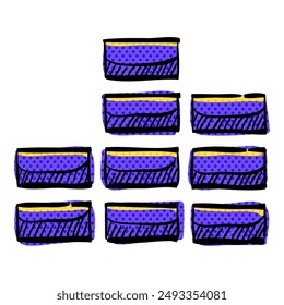 Icono de semitono de archivo de audio dibujado a mano Ilustración vectorial de color