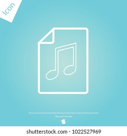 Audio file icon. Button with audio file icon. Modern UI vector.