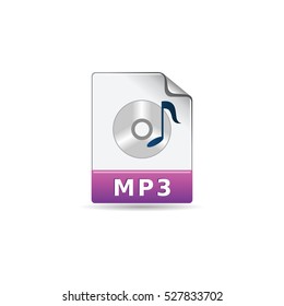 Audio File Icon In Color. Computer Data Music