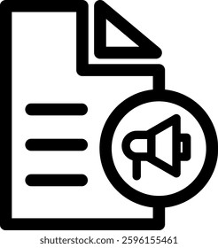 Audio File Icon Design Black Outline