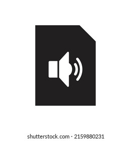 Audio file icon design. vector illusration