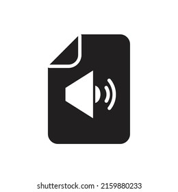 Audio file icon design. vector illusration