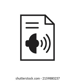 Audio file icon design. vector illusration