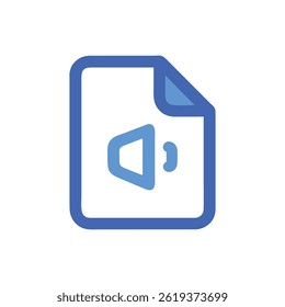 An audio file icon designed for music and sound representation.