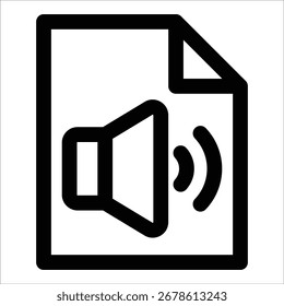 Elemento de icono de archivo de audio para diseño