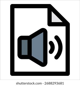 Elemento Ícone Do Arquivo De Áudio Para Design