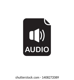 audio file icon illustration template