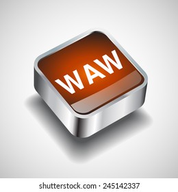 Audio file icon on white background. Vector illustration.