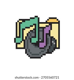 ICONO DE ARCHIVO DE AUDIO PIXEL ART