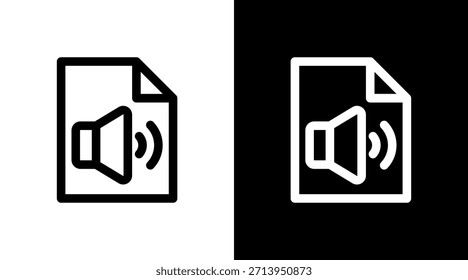 Archivo de audio con diseño de conjunto de iconos