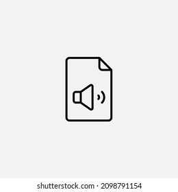 Audio file icon sign vector,Symbol, logo illustration for web and mobile