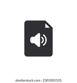 Audio file. Audio icon. Sound file. Music icon. Music file. Musical note. Audio sign. Voice icon. Audio system. Document icon. Office document. Download music file. Song sign. Noise. Tune sign. Record