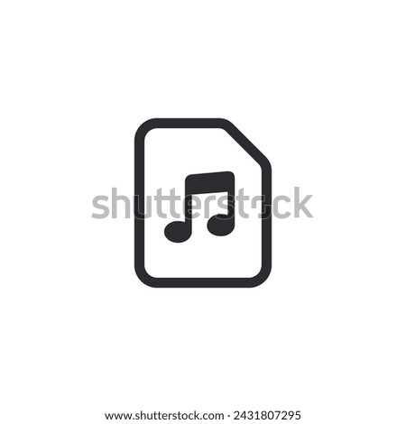 Audio file. Audio icon. Sound file. Music icon. Music file. Musical note. Audio sign. Voice icon. Audio system. Document icon. Office document. Download music file. Song sign. Noise. Tune sign. Record