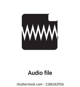 Audio file icon vector isolated on white background, logo concept of Audio file sign on transparent background, filled black symbol