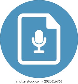 Audio File Isolated Vector icon which can easily modify or edit

