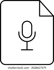Audio File Isolated Vector icon which can easily modify or edit

