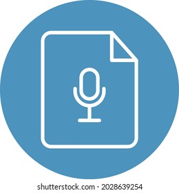 Audio File Isolated Vector icon which can easily modify or edit

