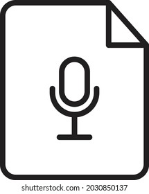 Audio File Isolated Vector icon which can easily modify or edit

