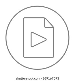 Audio file line icon.