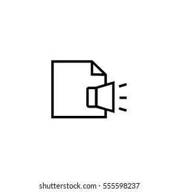 Audio file line icon