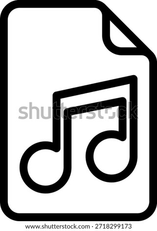 audio file line icon illustration vector