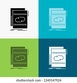 Audio, file, loop, mix, sound Icon Over Various Background. glyph style design, designed for web and app. Eps 10 vector illustration