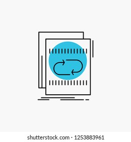 Audio, file, loop, mix, sound Line Icon