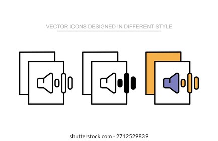 Audio File vector design in modern and trendy style icon