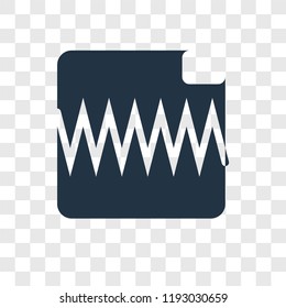 Audio file vector icon isolated on transparent background, Audio file transparency logo concept