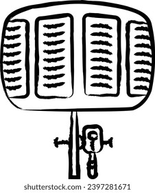 Audio Filter hand drawn vector illustration