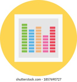 audio flat circle with shadow icon