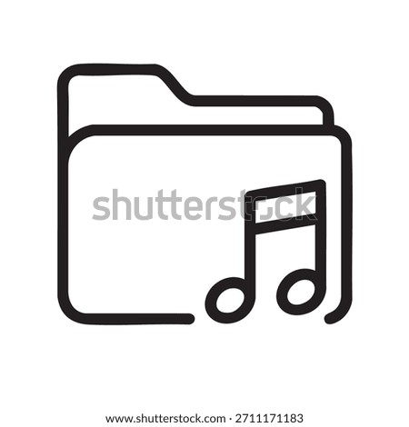 Audio folder icon vector, folder sign, audio folder icon vector illustration, isolated on white background, suitable for use on web apps
