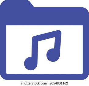 Audio folder Isolated Vector icon which can easily modify or edit

