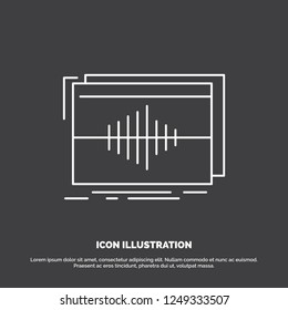 Audio, frequency, hertz, sequence, wave Icon. Line vector symbol for UI and UX, website or mobile application