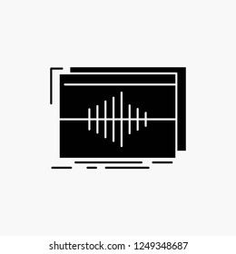 Audio, frequency, hertz, sequence, wave Glyph Icon. Vector isolated illustration