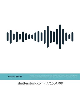 Audio Frequency Wave Graphic Icon Vector Logo Template Illustration Design. Vector EPS 10.