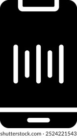 Vector de ilustración de icono de glifo de audio