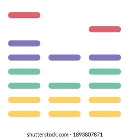 gráfico de audio con color suave y estilo plano