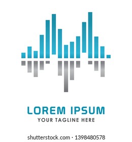 audio graphic bar logo concept