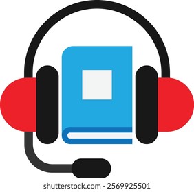Audio Guide Museum Icon Vector Flat Illustration