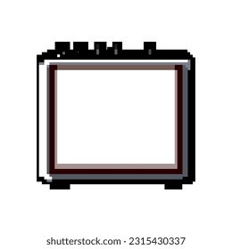 audio guitar amplifier game pixel art retro vector. bit audio guitar amplifier. old vintage illustration