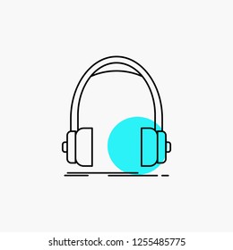 Audio, headphone, headphones, monitor, studio Line Icon