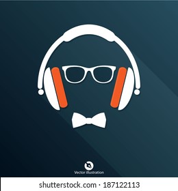 Audio headphone icon