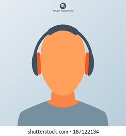 Audio headphone icon
