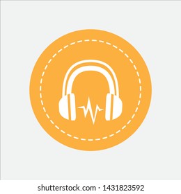 Audio headphone icon for your website or mobile application.