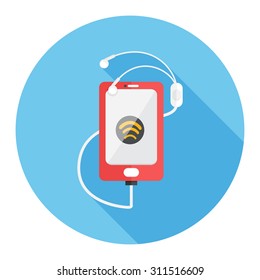 audio headphone and mobile icon
