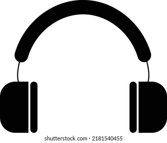 Audio Headphone Silhouette Vector Illustration