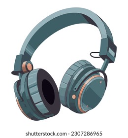 audio headphones device tech equipment icons isolated