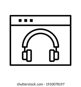 Audio, headphones, listen icon vector image. Can also be used for online education. Suitable for use on web apps, mobile apps and print media.